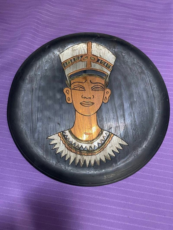 Egyptian Pharaoh Wall Plate - Brass