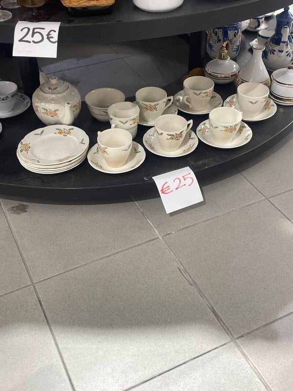 Complete White Porcelain Tea Set x 6 - Supplies