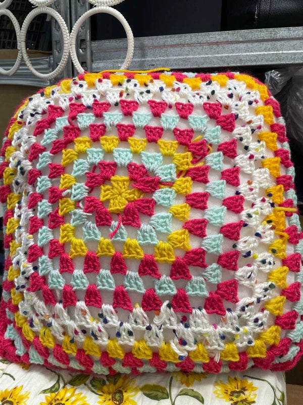 Hand Knitted Cushion - Hobbies