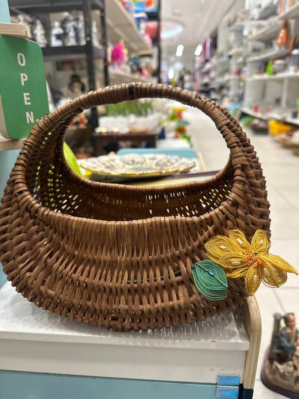 Vintage Gondola Wicker Basket - Decor*