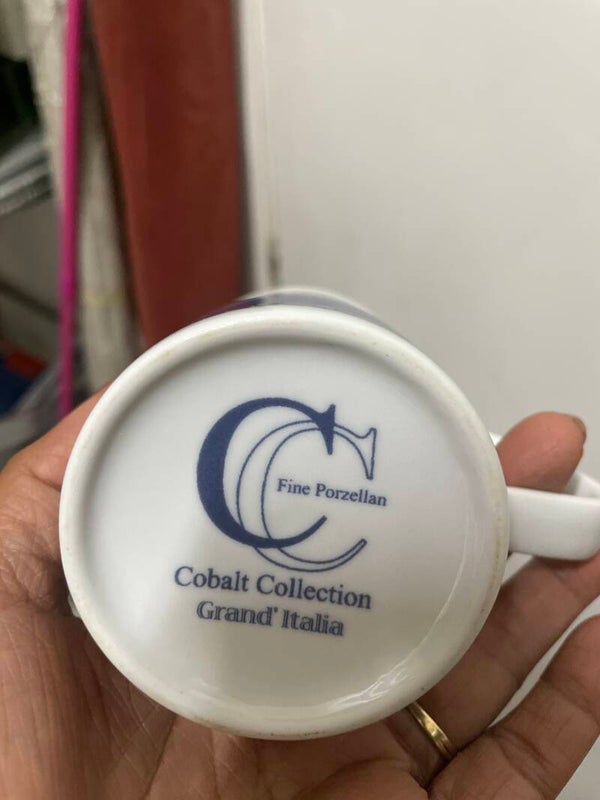 Cobalt Fine Porcelain Italian Mug - Mugs