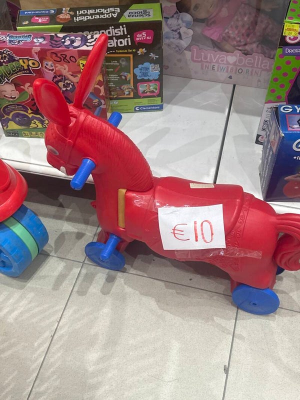 Rideable Red Donkey Toy - Toys*
