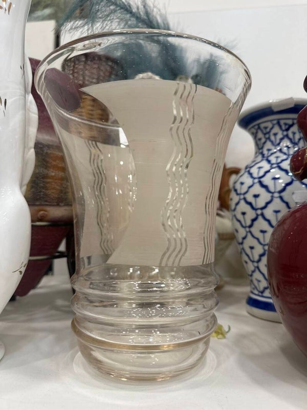 Vintage Glass Vase- Vase ***