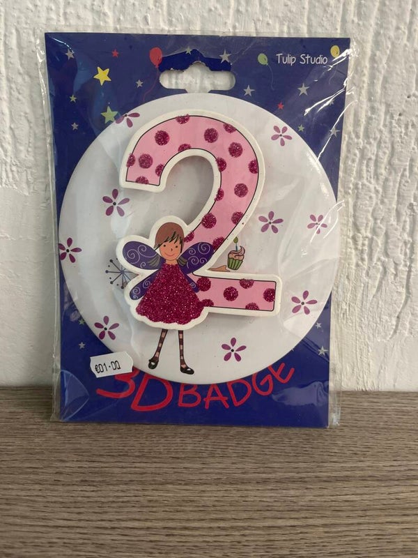 3D 2 Years Badge - Stationery