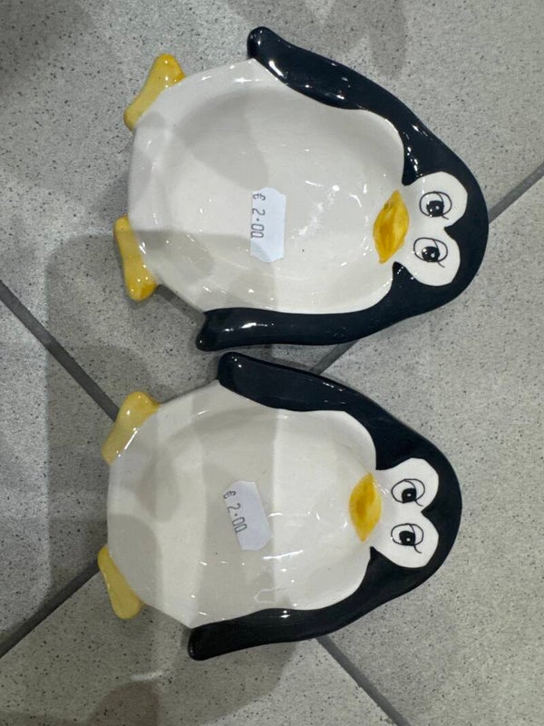 Porcelain Penguin Dishes - €2 Each - Supplies