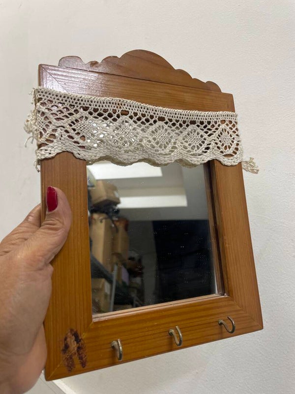 Wooden Mirror + Key Holder - Supplies
