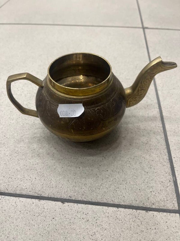 Vintage Handcrafted Teapot - Brass