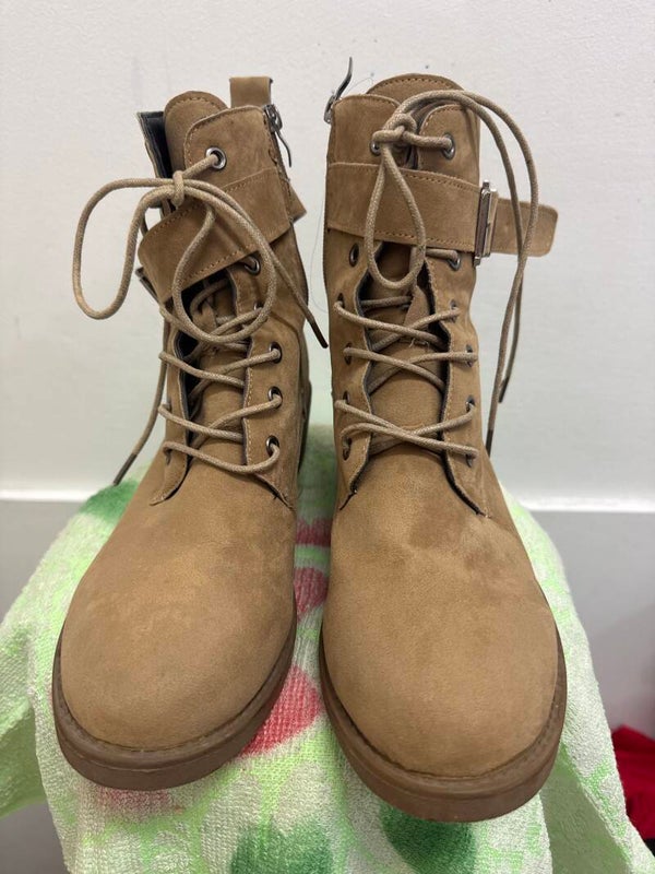 Women’s Ankle Boots With Square Heels - Size 38 - Shoes**
