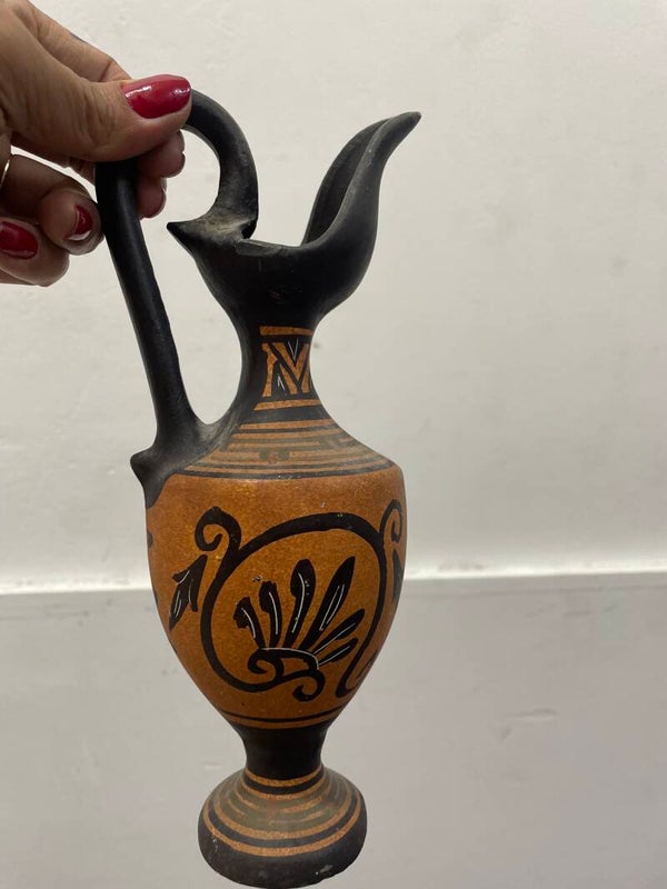 Hand-Painted Greek Pitcher - Vintage
