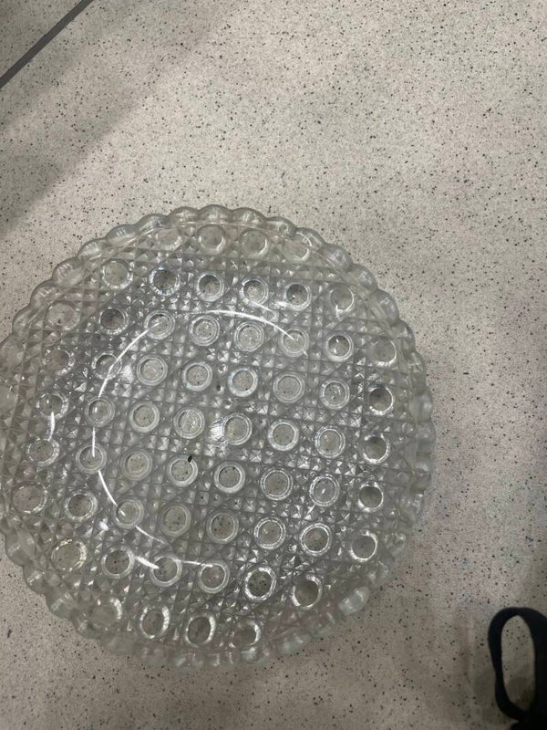 molded clear glass plate - decor*