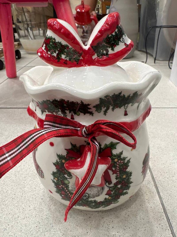 Ceramic Lids Jar-Christmas***