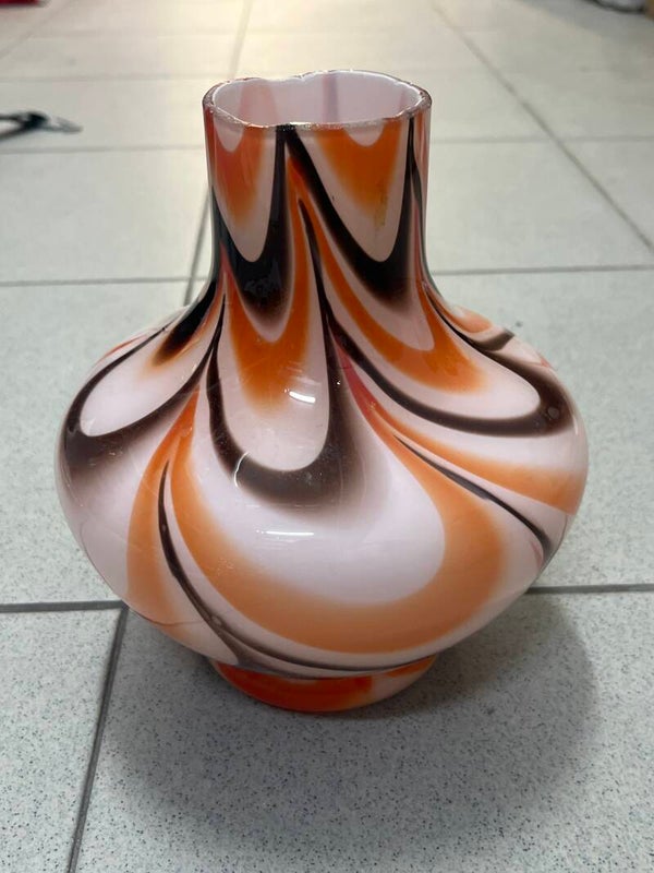 Italian Opaline Glass Vase - Decor