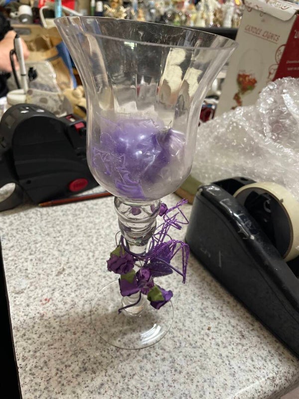 Glass Candle Holder - Candles