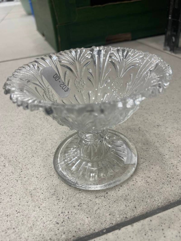 Vintage pressed glass compote bowl-Decor*