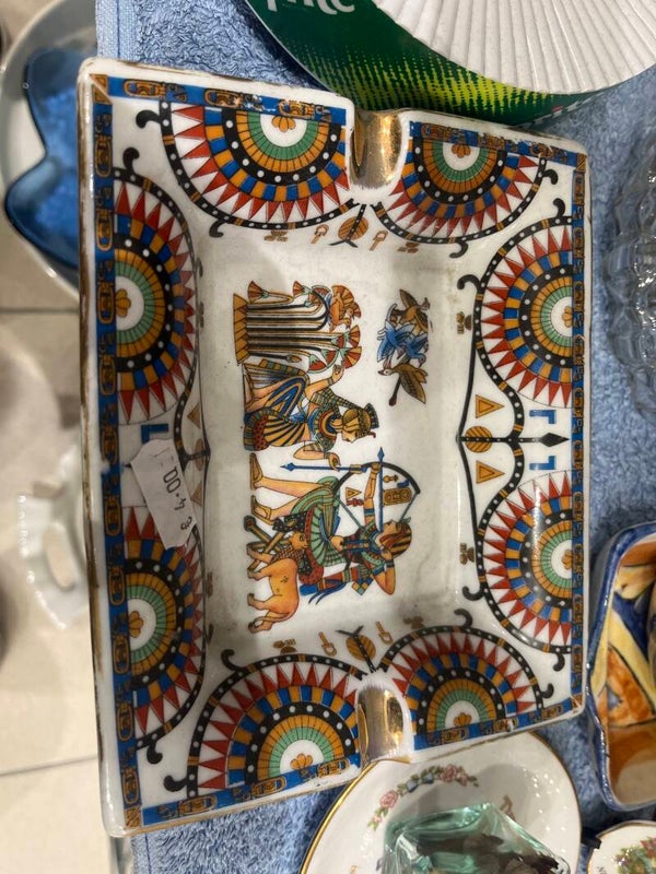 Vintage Egyptian Porcelain Ashtray - Supplies