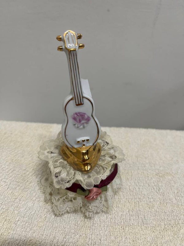 Porcelain Miniature Guitar - Decor**