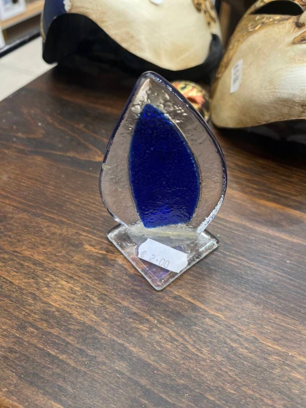 Art Glass Water Drop Sculpture - Decor