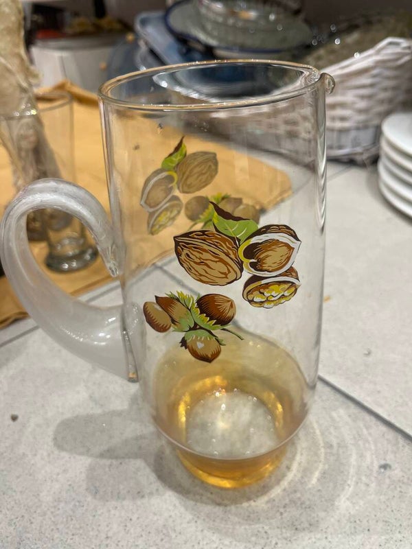 Vintage Glass Pitcher-Supplies***