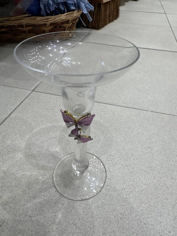 Glass candle holder-decor***