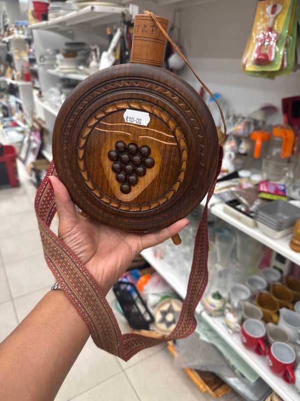 Handcrafted Wooden Flask - Decor
