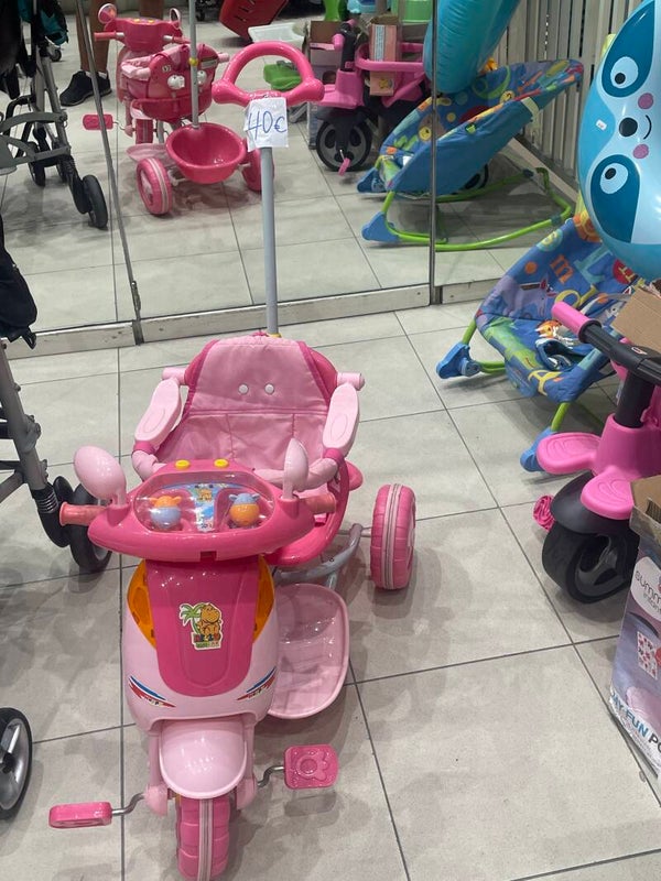 pink toddler push tricycle - babies*