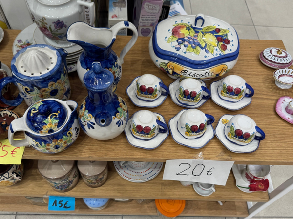 handmade Italian ceramic tea set - Home supplies*