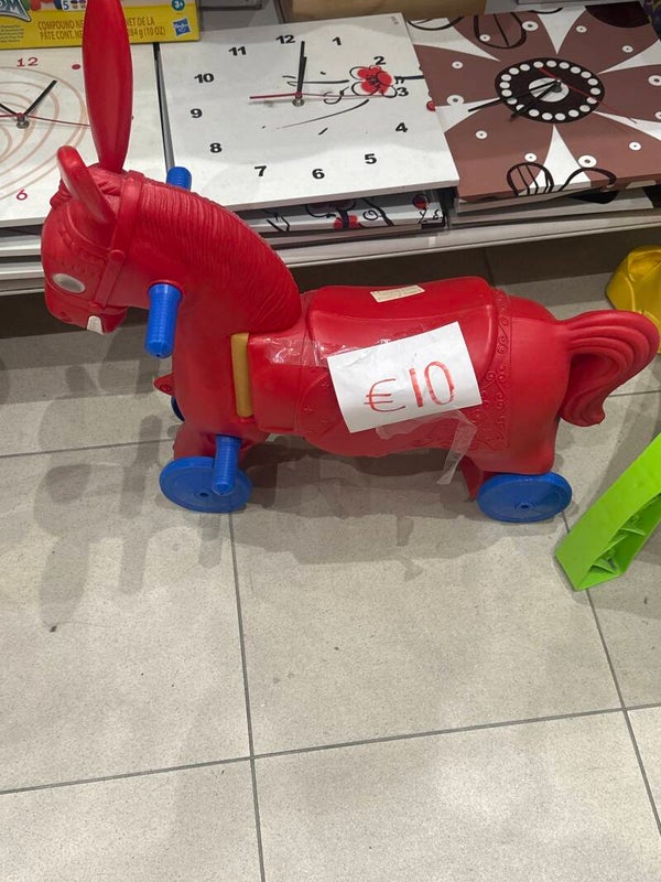 Rideable Red Donkey - Vintage Toys