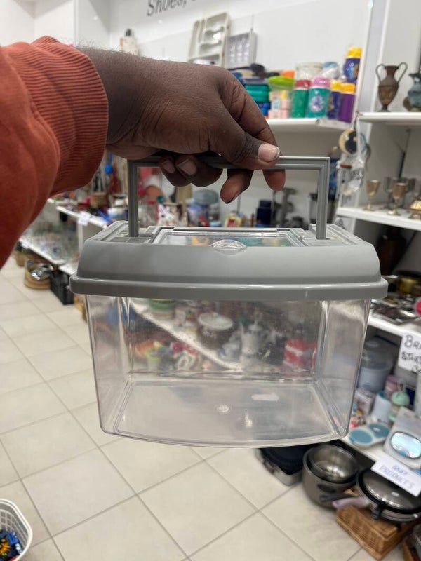 Plastic Grey Aquarium Box - Pets