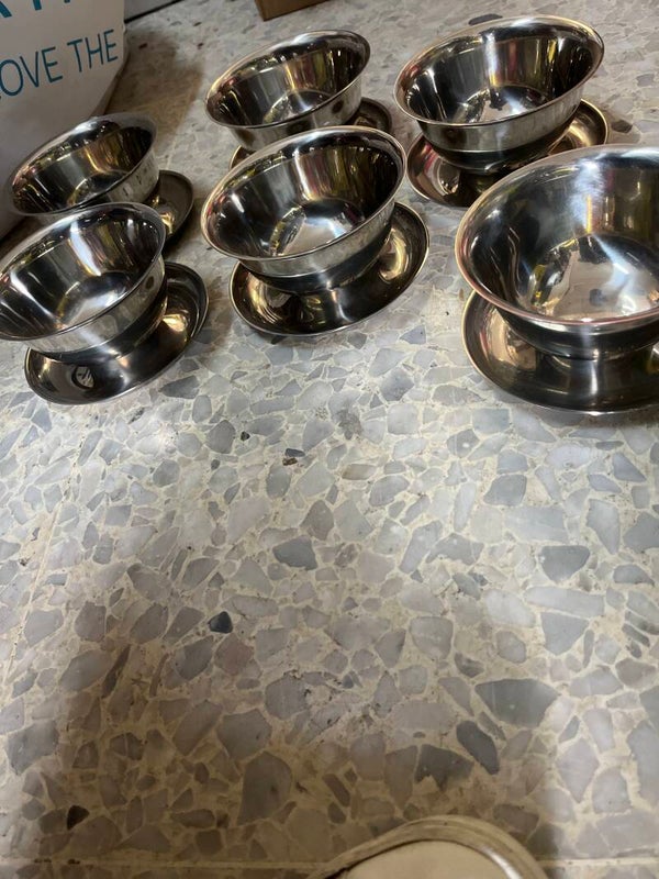 Stainless Steel Ice Cream Cups - Supplies