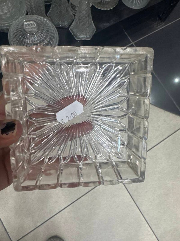 Vintage Glass Trinket Dish-Supplies***
