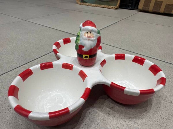 Christmas Santa triple tidbit set- Christmas ***