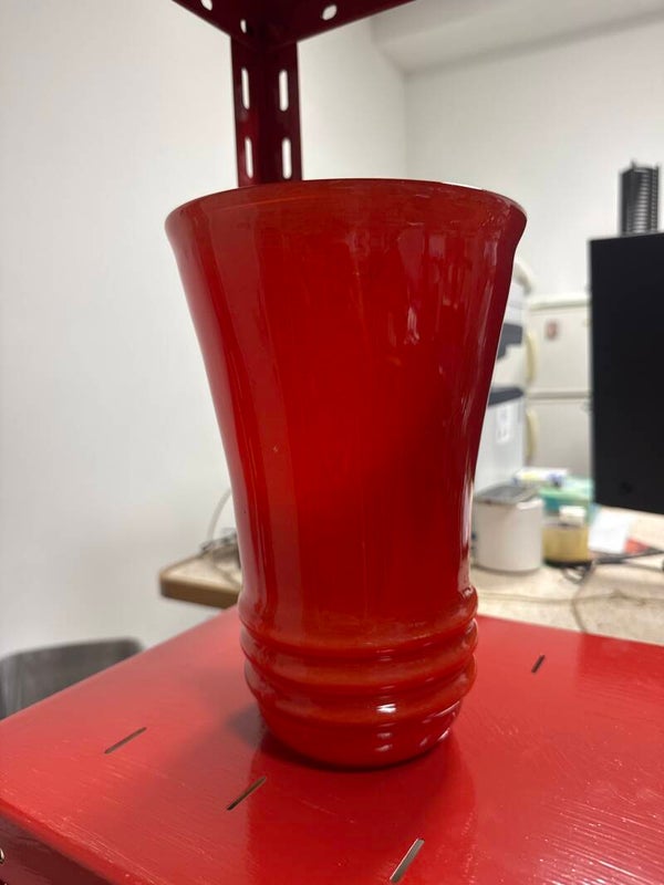 Orange glass tumbler -decor