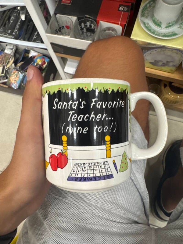 Santa’s favorite teacher mug - Mugs*