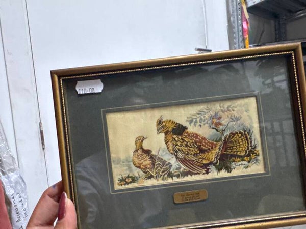 Woven silk and rayon pictures- Frame ***