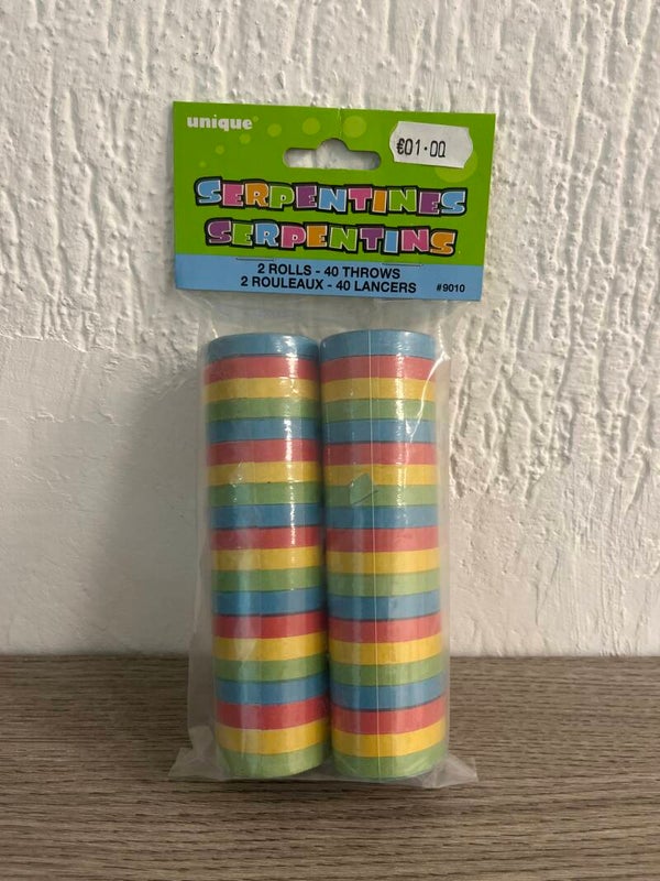 Serpentines 2 Rolls 40 Throws - Stationery