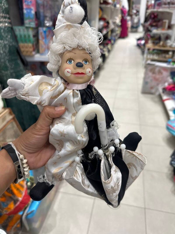 Porcelain Clown Doll - Collectibles