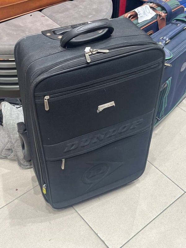 black soft-shell Dunlop trolley suitcase - Travel*