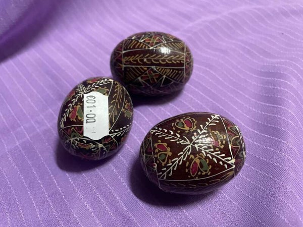 Hand-Painted Wooden Easter Egg - Easter