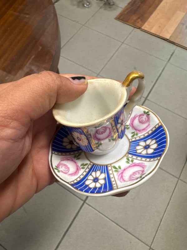 Decorative Mini Cup and Plate-Decor***