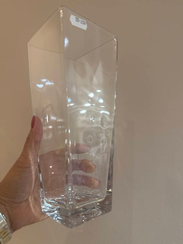 Rectangular Clear Glass Vase - Decor