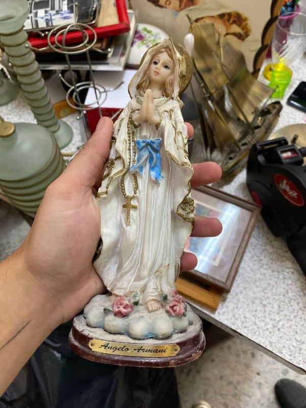 Small Holy Mary on Pedestal  - Religious