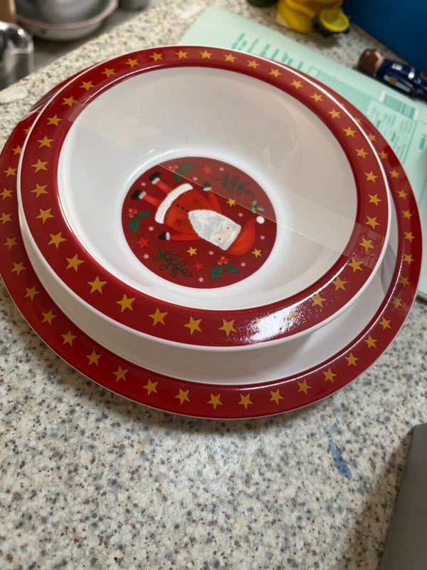 Christmas Plastic Plates 2pcs - Christmas