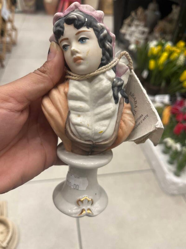 Porcelain Bisque Miniature Bust - Figurines