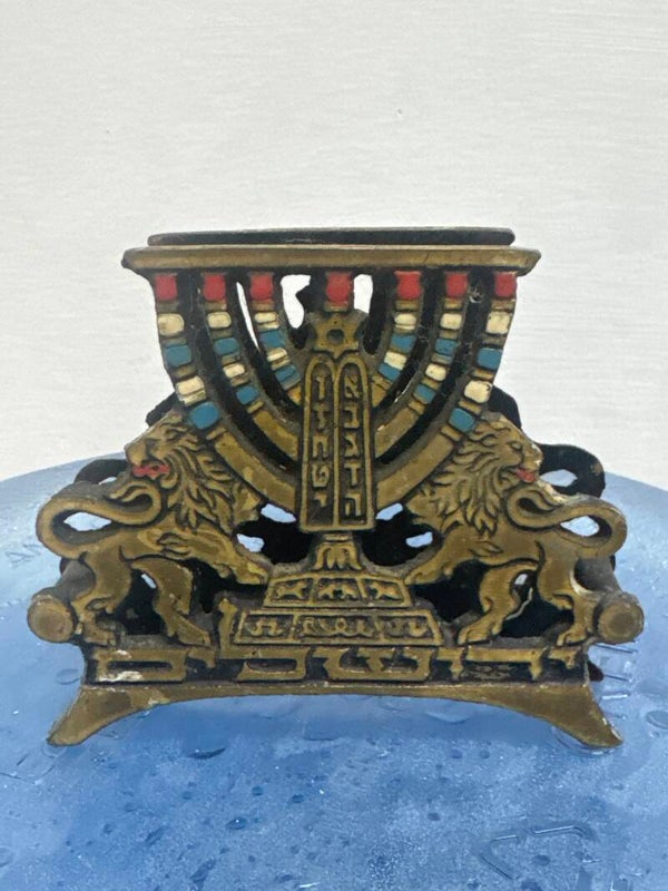 Vintage menorah candle holder- Supplies ***