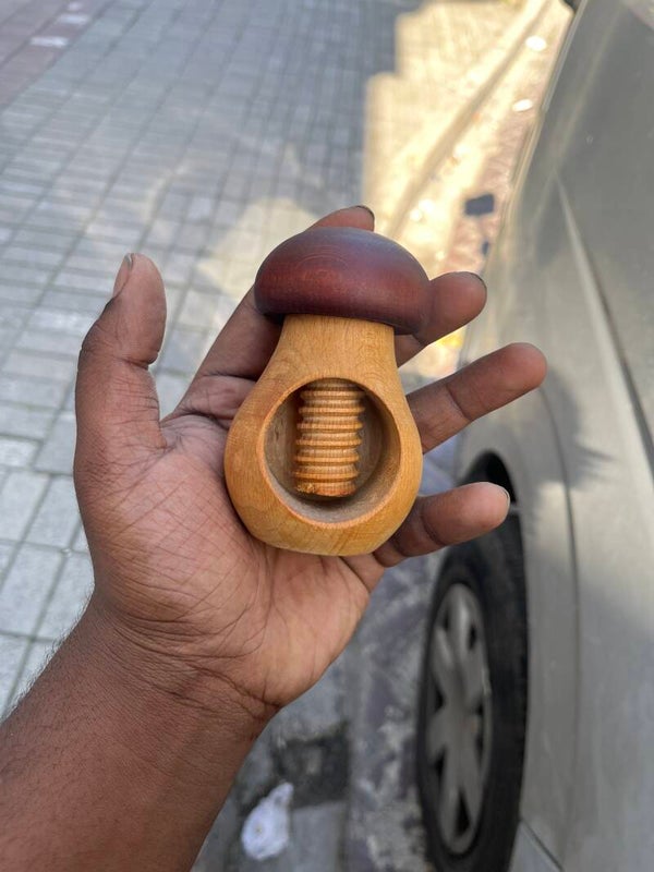 Wooden mushroom nutcracker - supplies ***