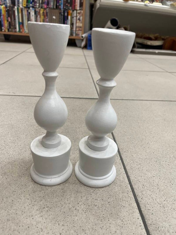 Wooden candle holder- Candles ***