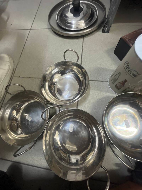 steel balti dishes (€3 each) - Supplies*