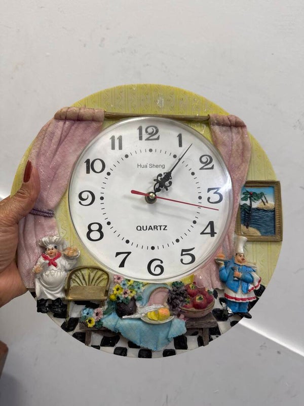 kitchen chef-themed wall clock-  Decor ***