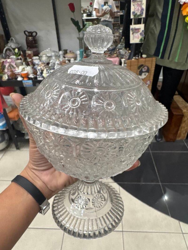 Glass Pedestal Compote-Supplies***