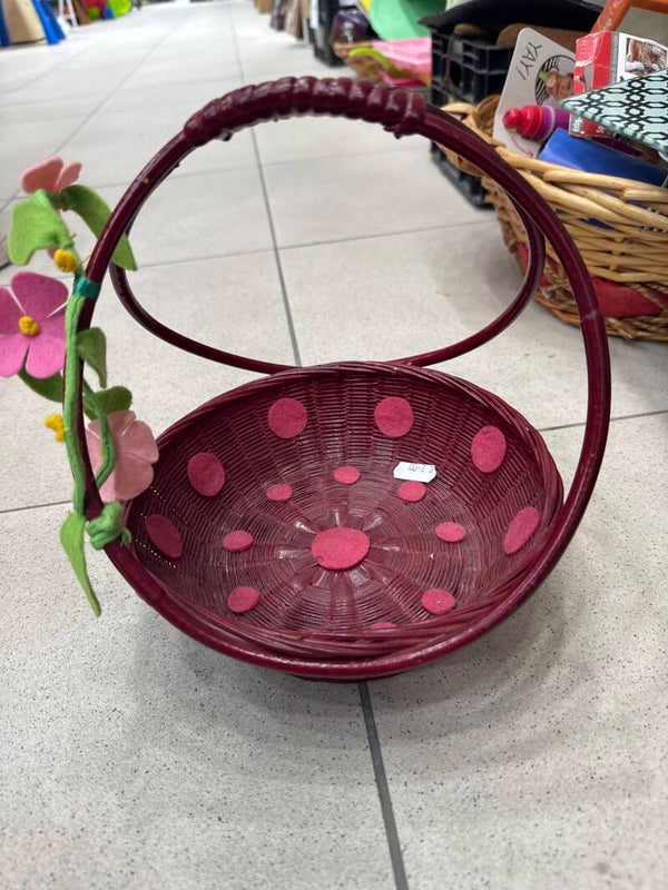 Red Wicker Basket - Supplies